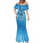 Aboriginal Ocean Whale Mermaid Dress Dot Art Dreamtime Tree of Life
