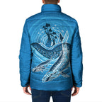 Aboriginal Ocean Whale Padded Jacket Dot Art Dreamtime Tree of Life