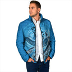 Aboriginal Ocean Whale Padded Jacket Dot Art Dreamtime Tree of Life