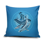 Aboriginal Ocean Whale Pillow Cover Dot Art Dreamtime Tree of Life