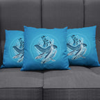 Aboriginal Ocean Whale Pillow Cover Dot Art Dreamtime Tree of Life