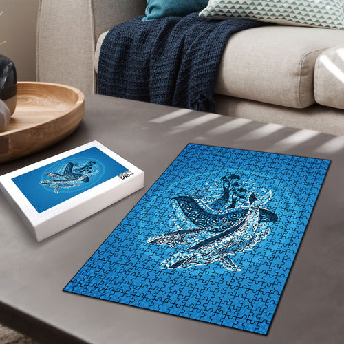Aboriginal Ocean Whale Puzzle Dot Art Dreamtime Tree of Life