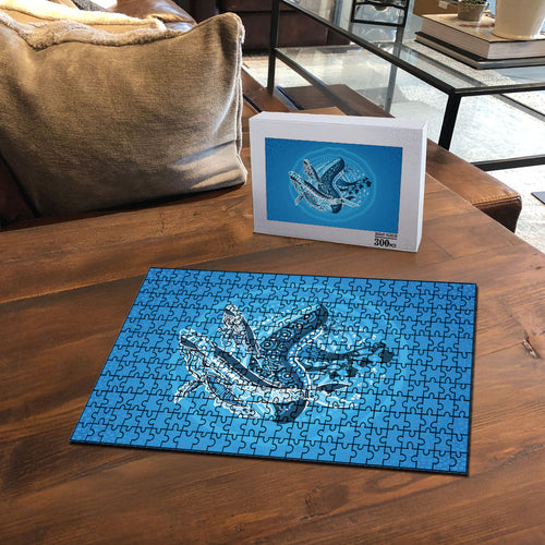 Aboriginal Ocean Whale Puzzle Dot Art Dreamtime Tree of Life