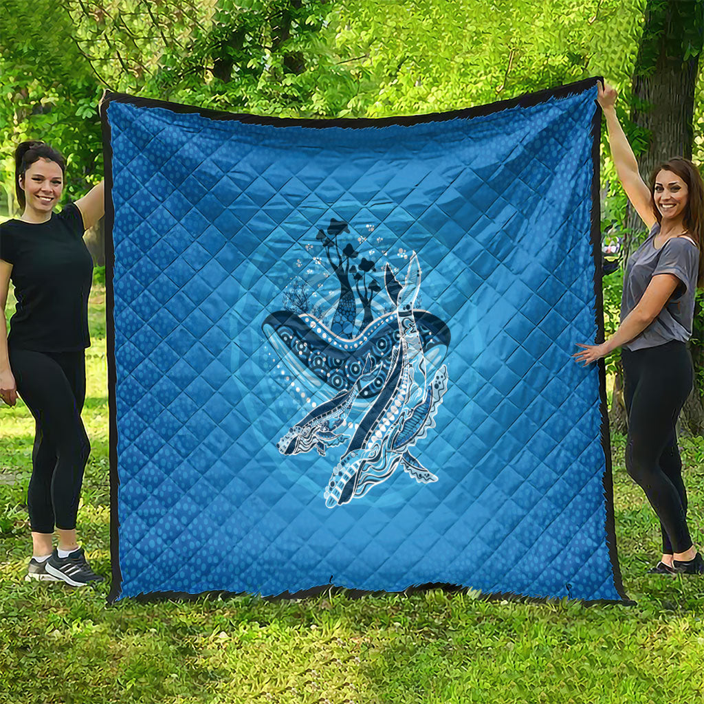 Aboriginal Ocean Whale Quilt Dot Art Dreamtime Tree of Life