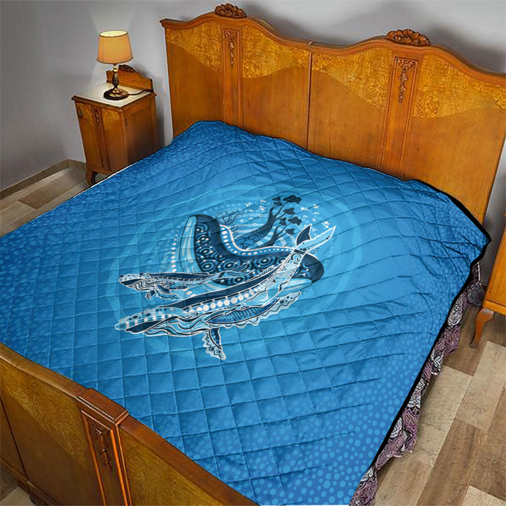 Aboriginal Ocean Whale Quilt Dot Art Dreamtime Tree of Life
