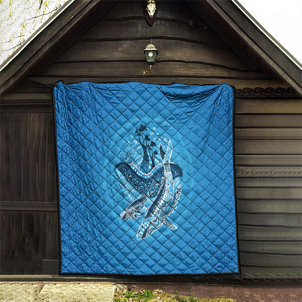 Aboriginal Ocean Whale Quilt Dot Art Dreamtime Tree of Life