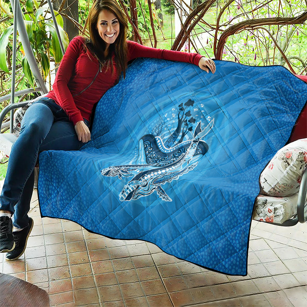 Aboriginal Ocean Whale Quilt Dot Art Dreamtime Tree of Life