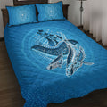 Aboriginal Ocean Whale Quilt Bed Set Dot Art Dreamtime Tree of Life