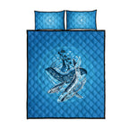 Aboriginal Ocean Whale Quilt Bed Set Dot Art Dreamtime Tree of Life