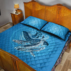 Aboriginal Ocean Whale Quilt Bed Set Dot Art Dreamtime Tree of Life