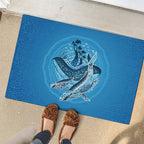 Aboriginal Ocean Whale Rubber Doormat Dot Art Dreamtime Tree of Life