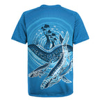 Aboriginal Ocean Whale Rugby Jersey Dot Art Dreamtime Tree of Life