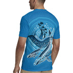 Aboriginal Ocean Whale Rugby Jersey Dot Art Dreamtime Tree of Life