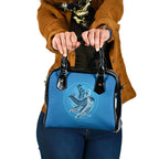 Aboriginal Ocean Whale Shoulder Handbag Dot Art Dreamtime Tree of Life