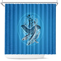 Aboriginal Ocean Whale Shower Curtain Dot Art Dreamtime Tree of Life