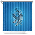Aboriginal Ocean Whale Shower Curtain Dot Art Dreamtime Tree of Life