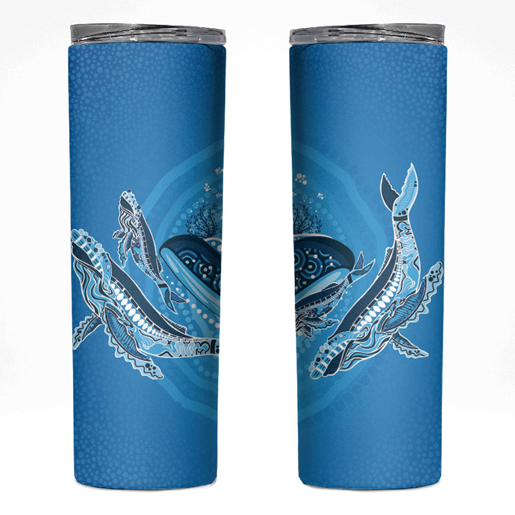 Aboriginal Ocean Whale Skinny Tumbler Dot Art Dreamtime Tree of Life