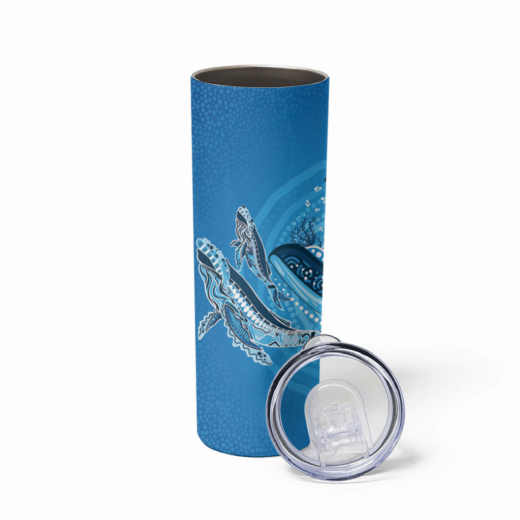 Aboriginal Ocean Whale Skinny Tumbler Dot Art Dreamtime Tree of Life