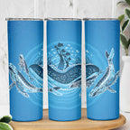 Aboriginal Ocean Whale Skinny Tumbler Dot Art Dreamtime Tree of Life
