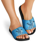 Aboriginal Ocean Whale Slide Sandals Dot Art Dreamtime Tree of Life