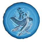 Aboriginal Ocean Whale Spare Tire Cover Dot Art Dreamtime Tree of Life