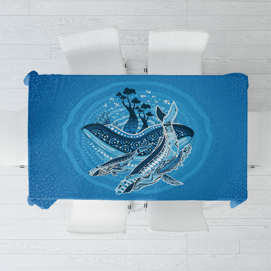 Aboriginal Ocean Whale Tablecloth Dot Art Dreamtime Tree of Life