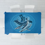 Aboriginal Ocean Whale Tablecloth Dot Art Dreamtime Tree of Life