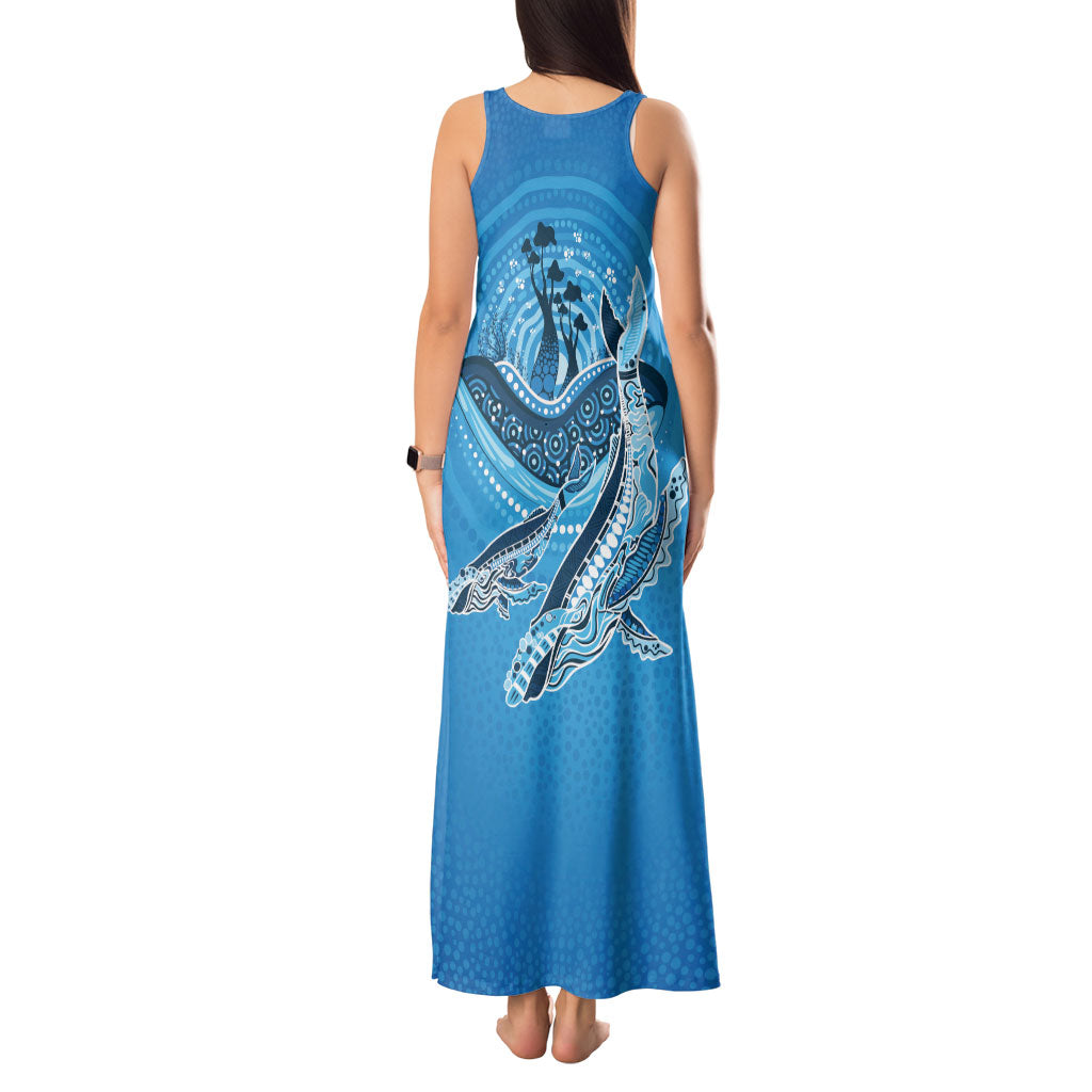 Aboriginal Ocean Whale Tank Maxi Dress Dot Art Dreamtime Tree of Life