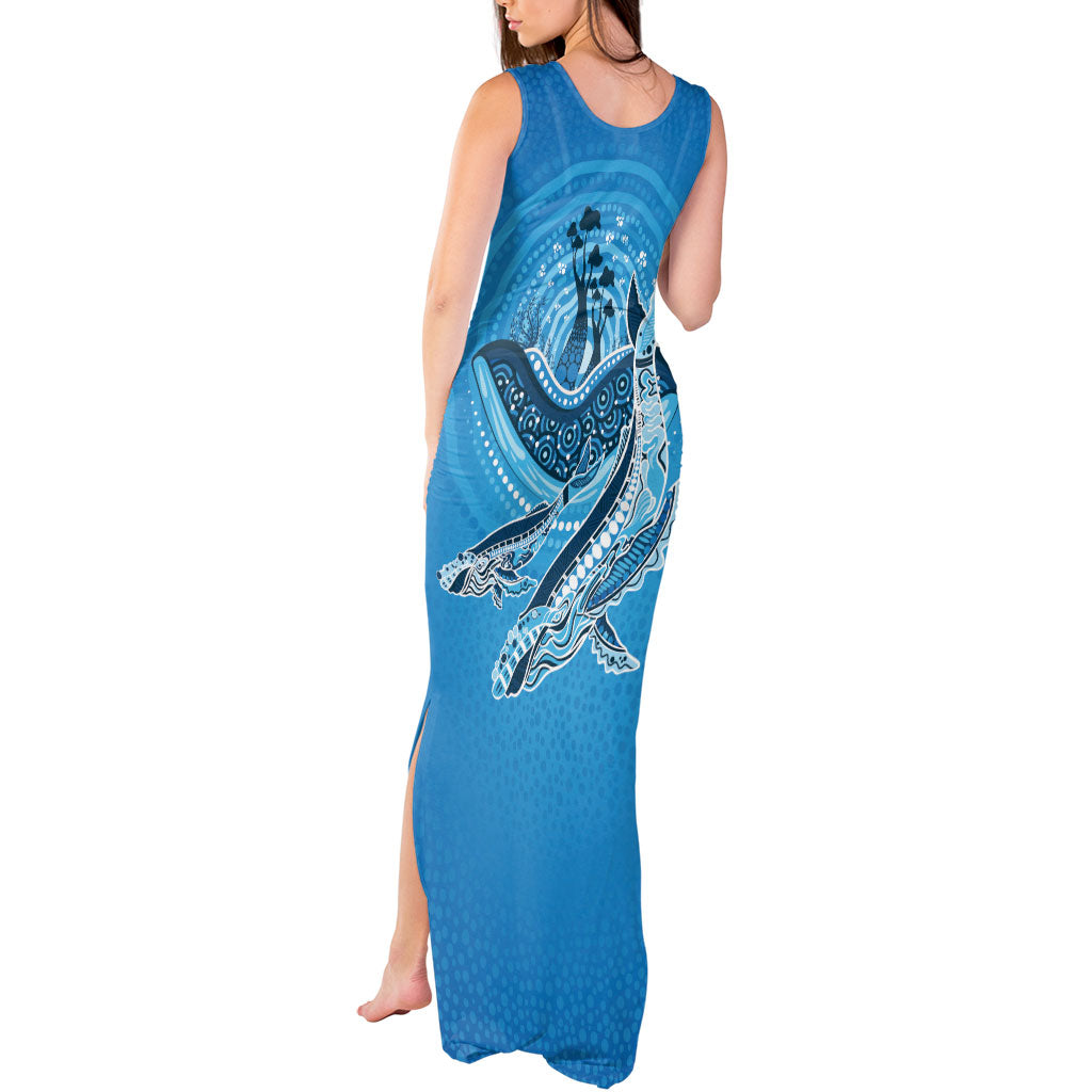 Aboriginal Ocean Whale Tank Maxi Dress Dot Art Dreamtime Tree of Life