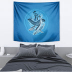 Aboriginal Ocean Whale Tapestry Dot Art Dreamtime Tree of Life