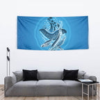Aboriginal Ocean Whale Tapestry Dot Art Dreamtime Tree of Life