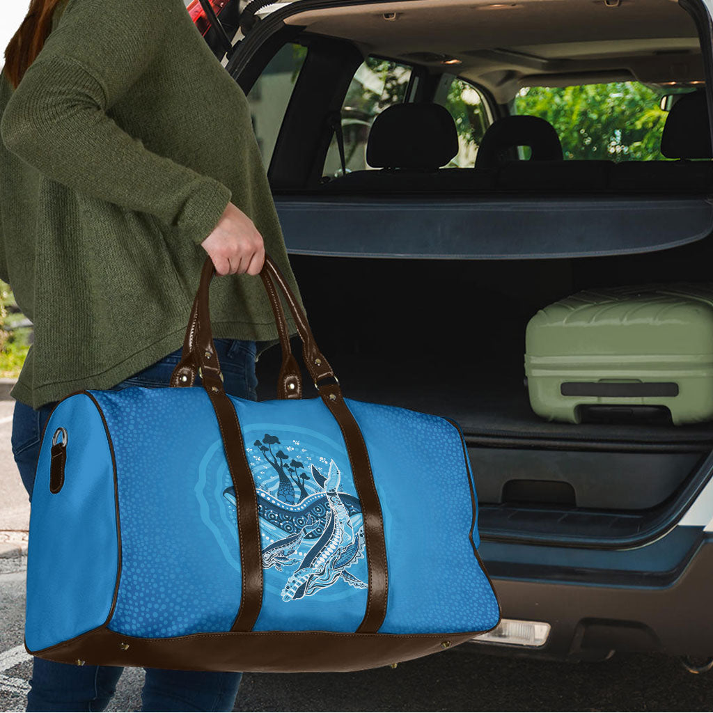 Aboriginal Ocean Whale Travel Bag Dot Art Dreamtime Tree of Life