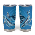 Aboriginal Ocean Whale Tumbler Cup Dot Art Dreamtime Tree of Life