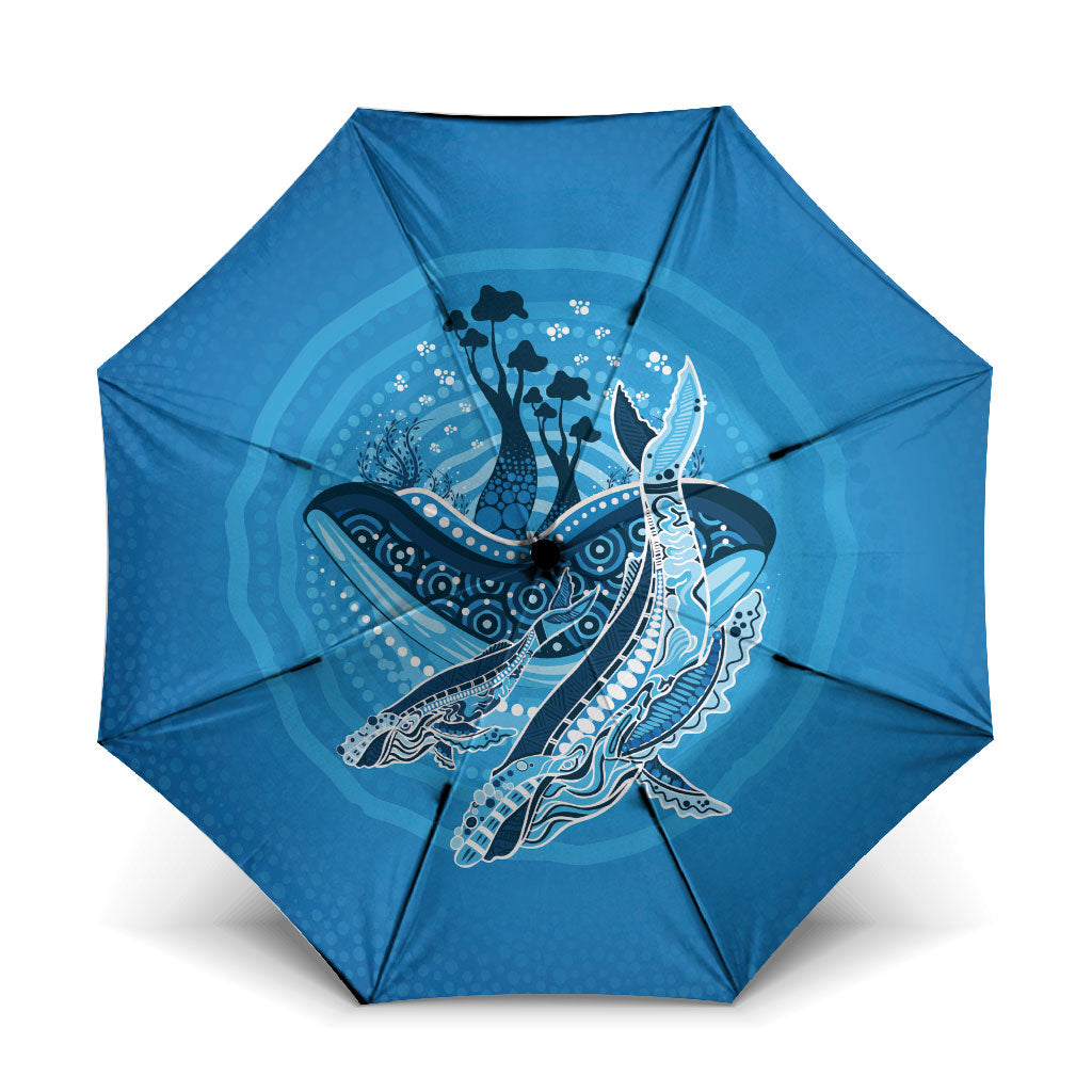 Aboriginal Ocean Whale Umbrella Dot Art Dreamtime Tree of Life