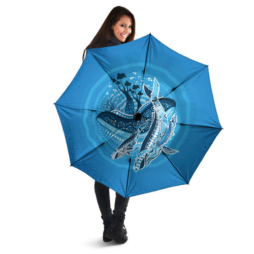 Aboriginal Ocean Whale Umbrella Dot Art Dreamtime Tree of Life