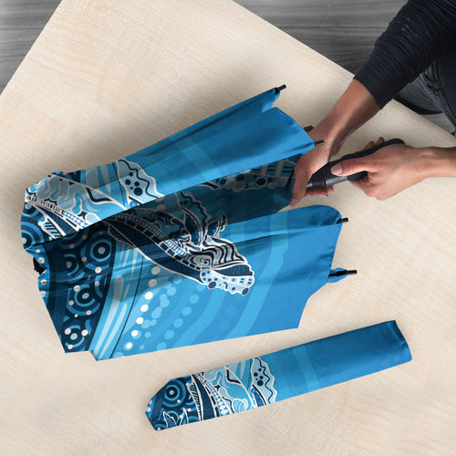 Aboriginal Ocean Whale Umbrella Dot Art Dreamtime Tree of Life