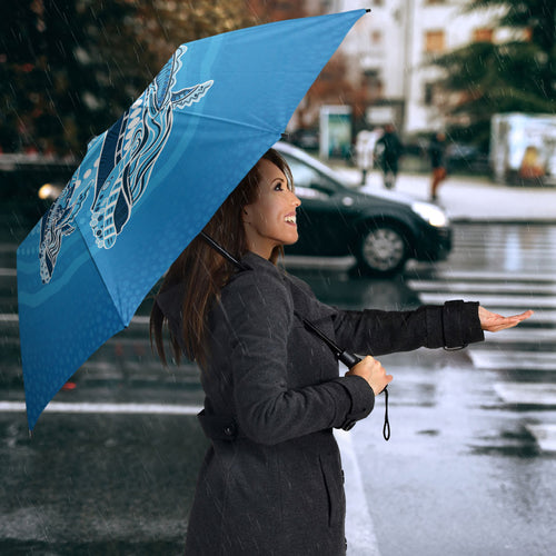 Aboriginal Ocean Whale Umbrella Dot Art Dreamtime Tree of Life