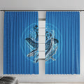 Aboriginal Ocean Whale Window Curtain Dot Art Dreamtime Tree of Life