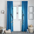 Aboriginal Ocean Whale Window Curtain Dot Art Dreamtime Tree of Life