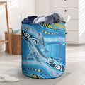 Aboriginal Ocean Whale Laundry Basket Dot Art Dreamtime Style
