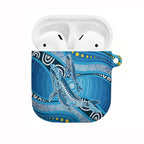 Aboriginal Ocean Whale AirPods Case Dot Art Dreamtime Style