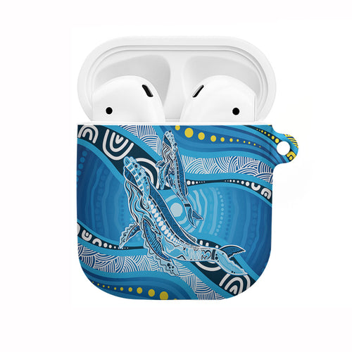 Aboriginal Ocean Whale AirPods Case Dot Art Dreamtime Style