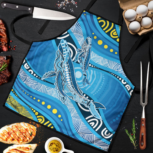 Aboriginal Ocean Whale Apron Dot Art Dreamtime Style