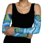 Aboriginal Ocean Whale Arm Sleeves Dot Art Dreamtime Style
