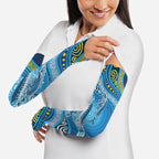 Aboriginal Ocean Whale Arm Sleeves Dot Art Dreamtime Style