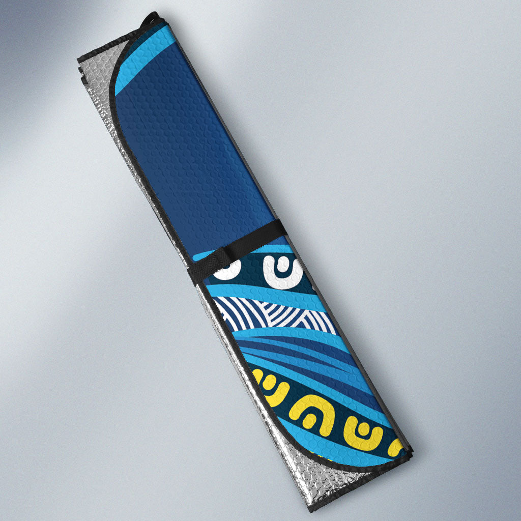 Aboriginal Ocean Whale Auto Sun Shade Dot Art Dreamtime Style