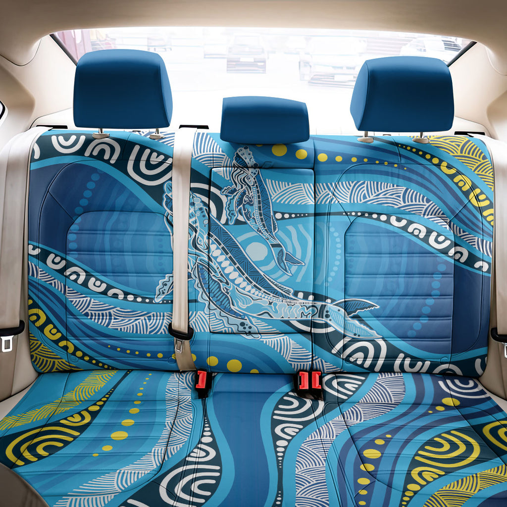 Aboriginal Ocean Whale Back Car Seat Cover Dot Art Dreamtime Style