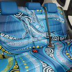 Aboriginal Ocean Whale Back Car Seat Cover Dot Art Dreamtime Style
