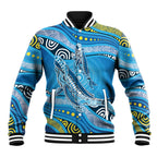 Aboriginal Ocean Whale Baseball Jacket Dot Art Dreamtime Style