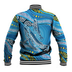 Aboriginal Ocean Whale Baseball Jacket Dot Art Dreamtime Style